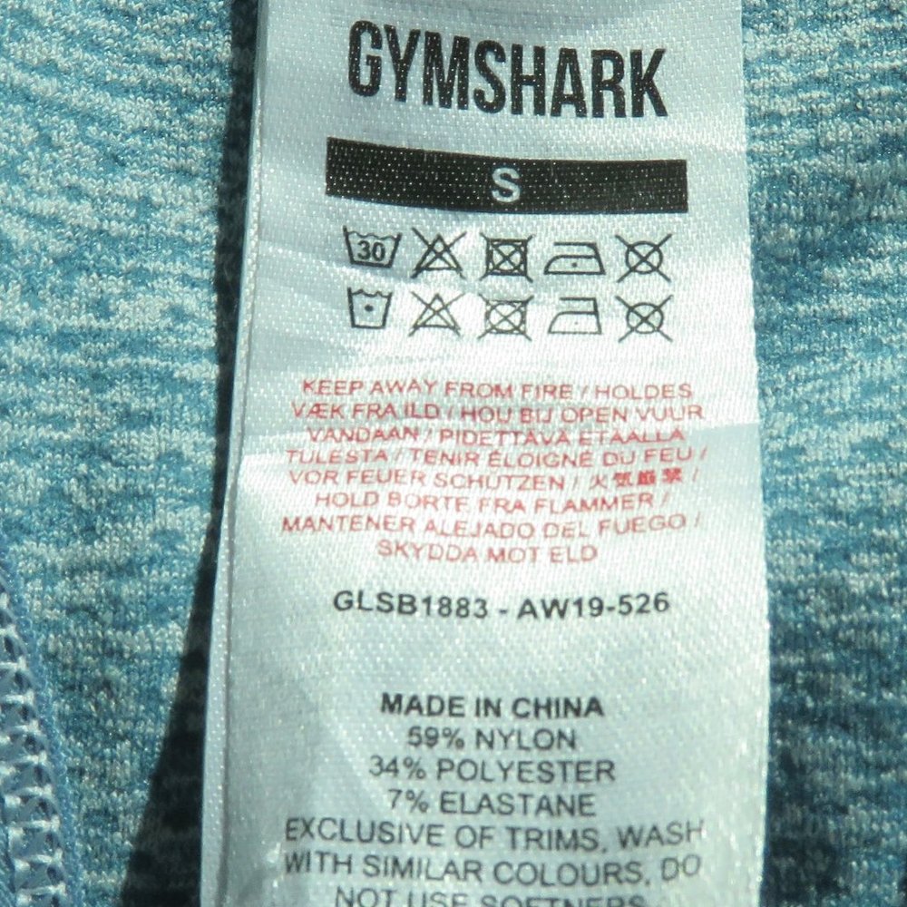 GYMSHARK Vital Seamless 2.0 Sports Bra in Blue Marl - Size S - Picture 14 of 14